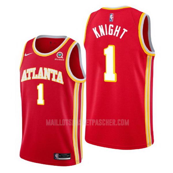 maillot basket homme de atlanta hawks nathan knight 1 rouge icon 2020-21