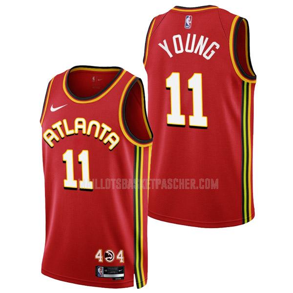 maillot basket homme de atlanta hawks trae young 11 rouge icon edition 2022-23