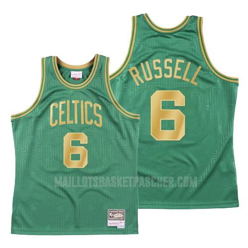 maillot basket homme de boston celtics bill russell 6 vert throwback 2020