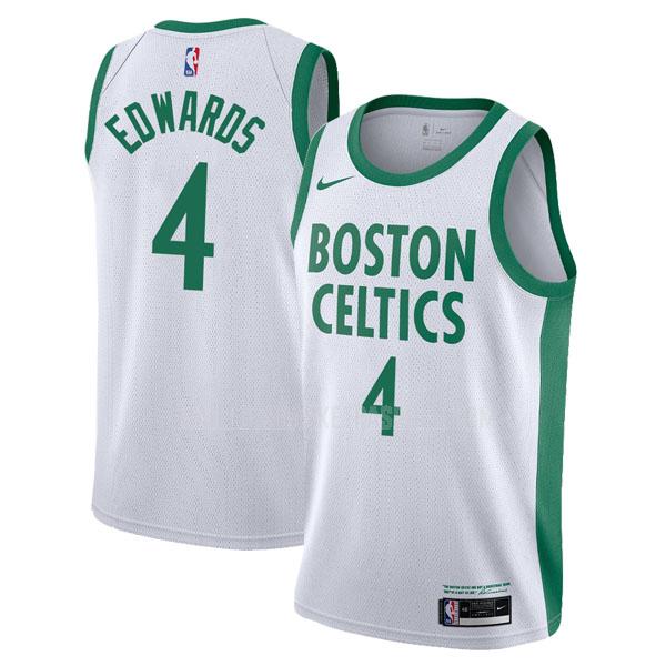 maillot basket homme de boston celtics carsen edwards 4 blanc city edition 2020-21