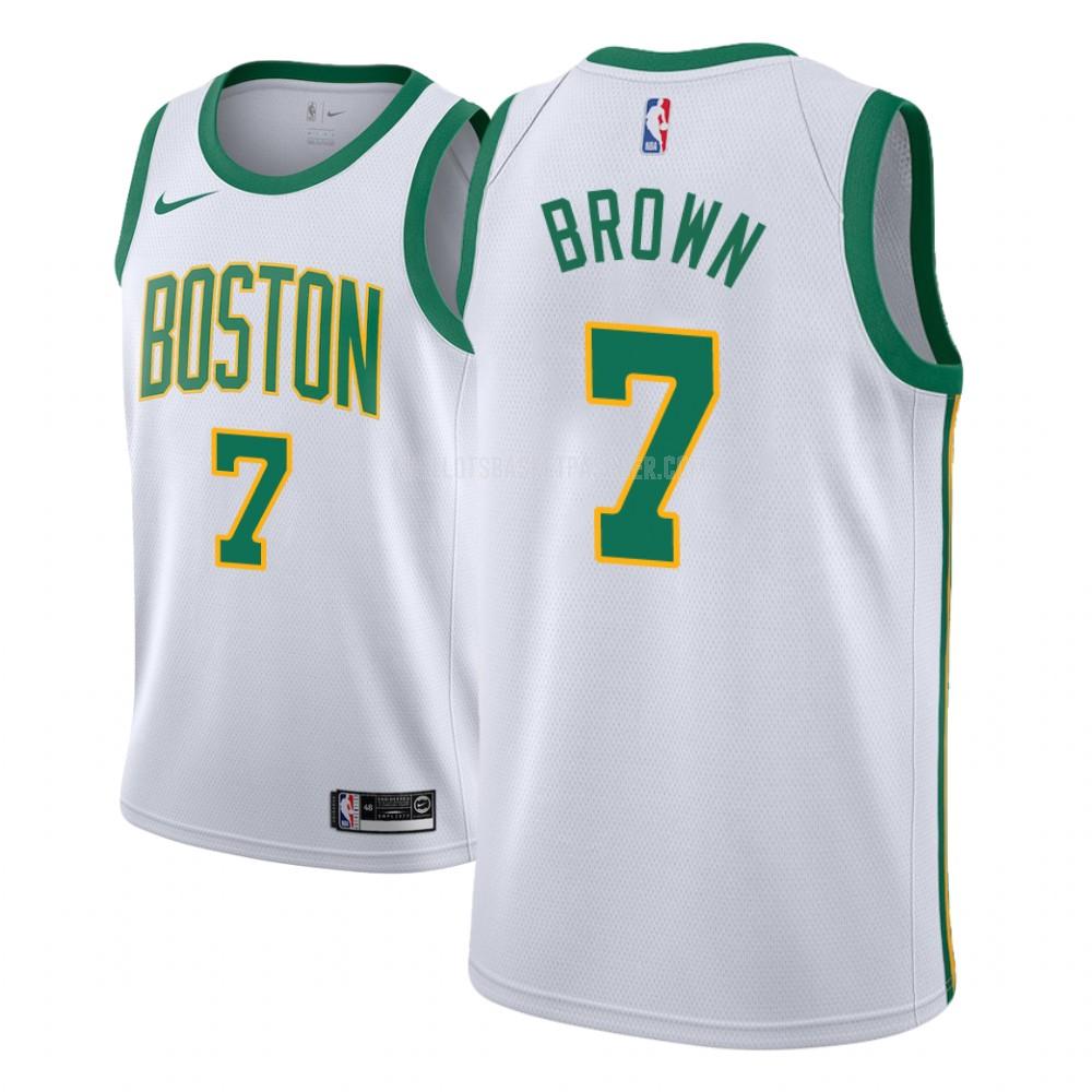 maillot basket homme de boston celtics jaylen brown 7 blanc city edition