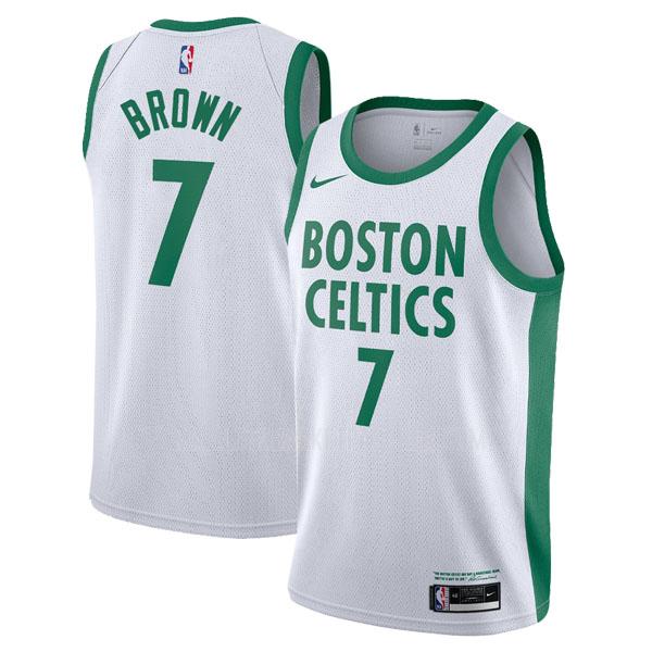 maillot basket homme de boston celtics jaylen brown 7 blanc city edition 2020-21