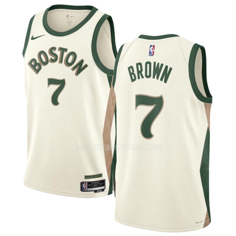 maillot basket homme de boston celtics jaylen brown 7 jaune city edition 2023-24
