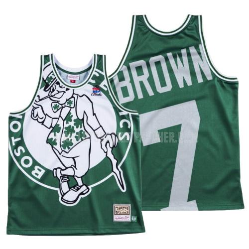 maillot basket homme de boston celtics jaylen brown 7 vert big face