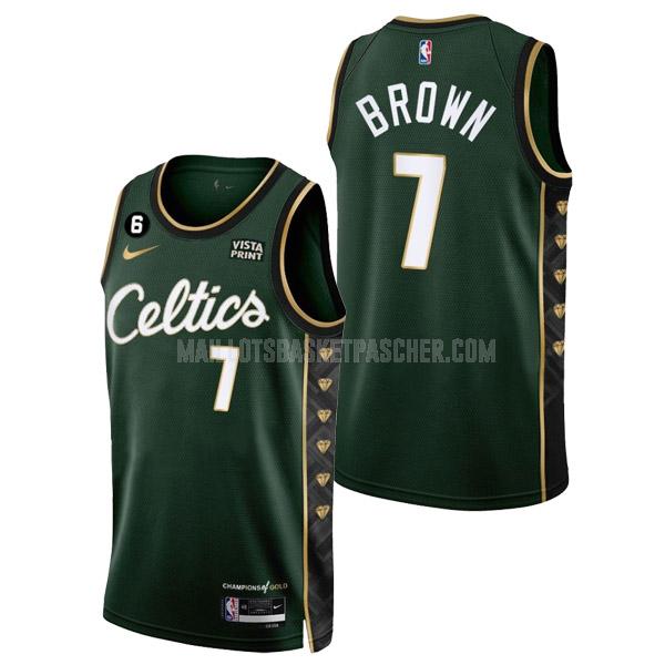 maillot basket homme de boston celtics jaylen brown 7 vert city edition 2022-23