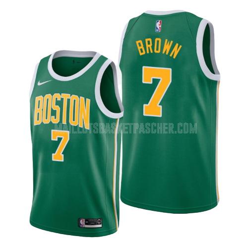 maillot basket homme de boston celtics jaylen brown 7 vert earned version