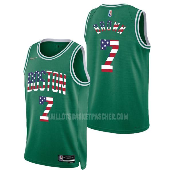 maillot basket homme de boston celtics jaylen brown 7 vert memorial day icon edition 2022
