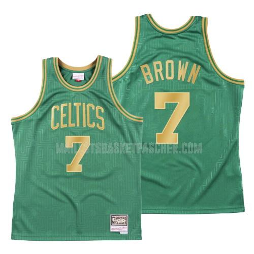 maillot basket homme de boston celtics jaylen brown 7 vert throwback 2020