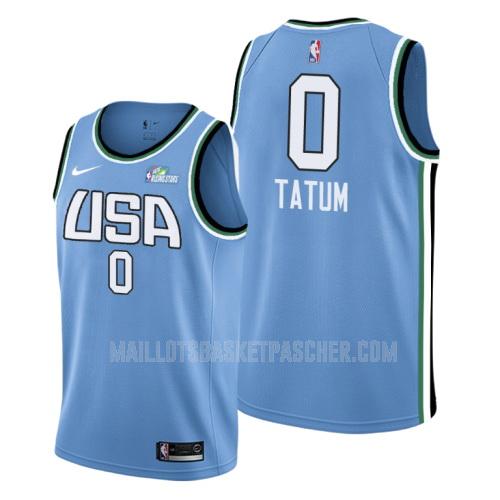 maillot basket homme de boston celtics jayson tatum 0 bleu rising star 2019