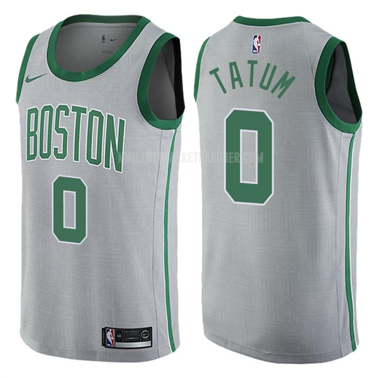 maillot basket homme de boston celtics jayson tatum 0 gris city edition