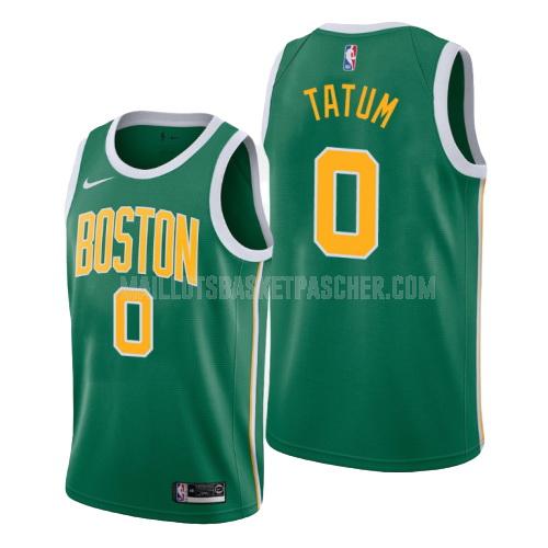 maillot basket homme de boston celtics jayson tatum 0 vert earned version