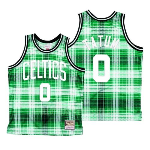 maillot basket homme de boston celtics jayson tatum 0 vert hardwood classics