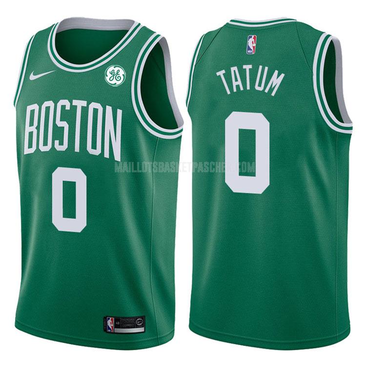 maillot basket homme de boston celtics jayson tatum 0 vert icon 2017-18