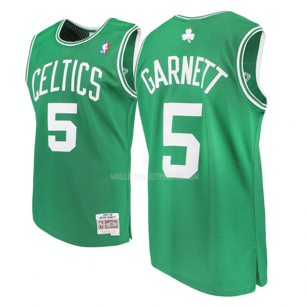 maillot basket homme de boston celtics kevin garnett 5 vert hardwood classics