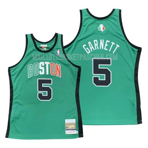 maillot basket homme de boston celtics kevin garnett 5 vert hardwood classics 2007-2008