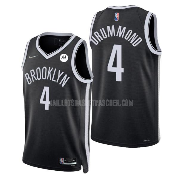 maillot basket homme de brooklyn nets andre drummond 4 noir icon edition 2022