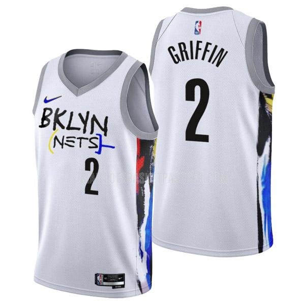 maillot basket homme de brooklyn nets blake griffin 2 blanc city edition 2022-23