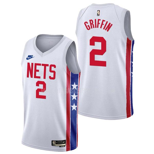 maillot basket homme de brooklyn nets blake griffin 2 blanc classic edition 2022-23