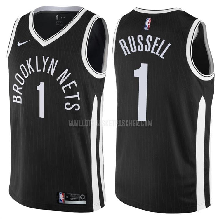 maillot basket homme de brooklyn nets d'angelo russell 1 noir city edition