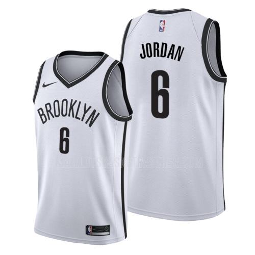 maillot basket homme de brooklyn nets deandre jordan 6 blanc association