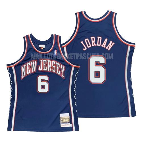 maillot basket homme de brooklyn nets deandre jordan 6 bleu hardwood classics 2006-2007