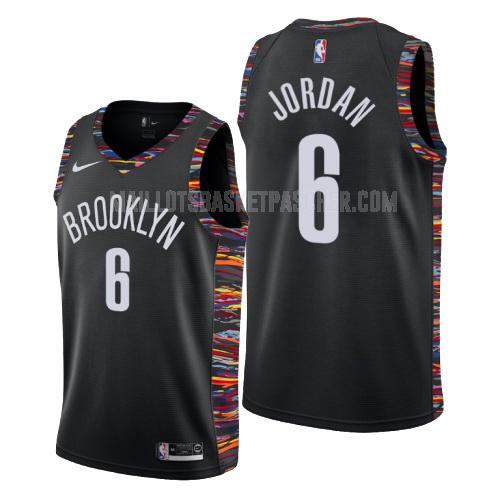 maillot basket homme de brooklyn nets deandre jordan 6 noir city edition