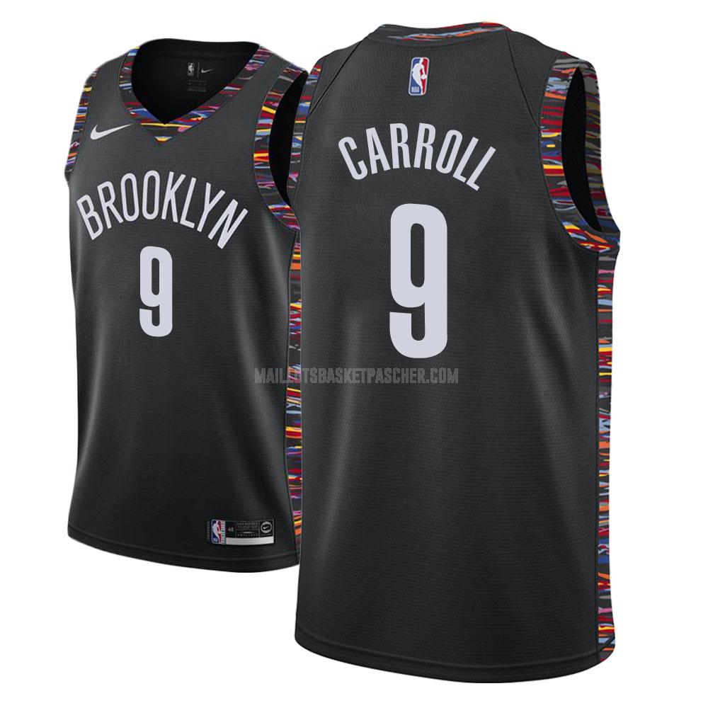 maillot basket homme de brooklyn nets demarre carroll 9 noir city edition