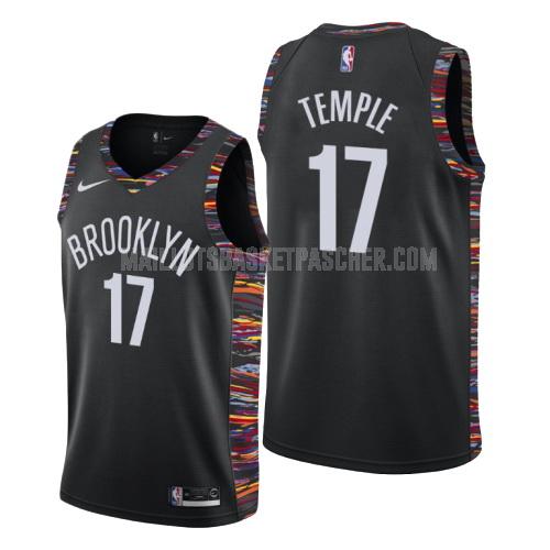 maillot basket homme de brooklyn nets garrett temple 17 noir city edition