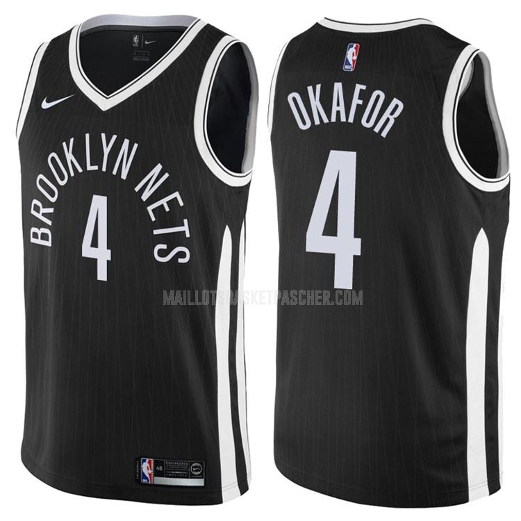 maillot basket homme de brooklyn nets jahlil okafor 4 noir city edition