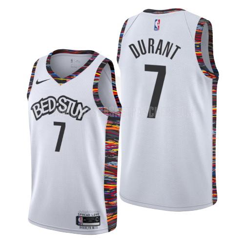 maillot basket homme de brooklyn nets kevin durant 7 blanc city edition 2019-20