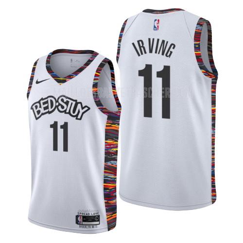maillot basket homme de brooklyn nets kyrie irving 11 blanc city edition 2019-20