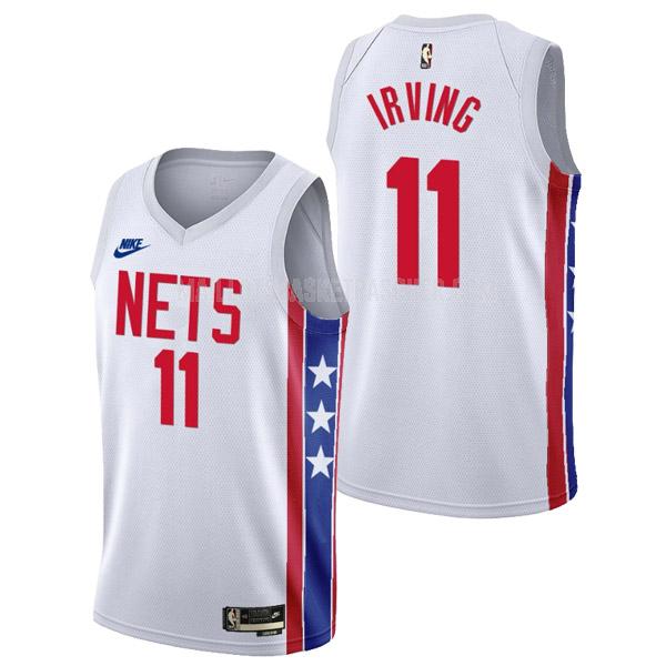 maillot basket homme de brooklyn nets kyrie irving 11 blanc classic edition 2022-23