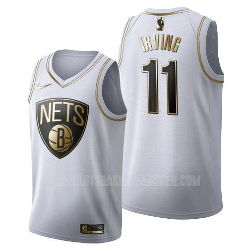 maillot basket homme de brooklyn nets kyrie irving 11 blanc or version