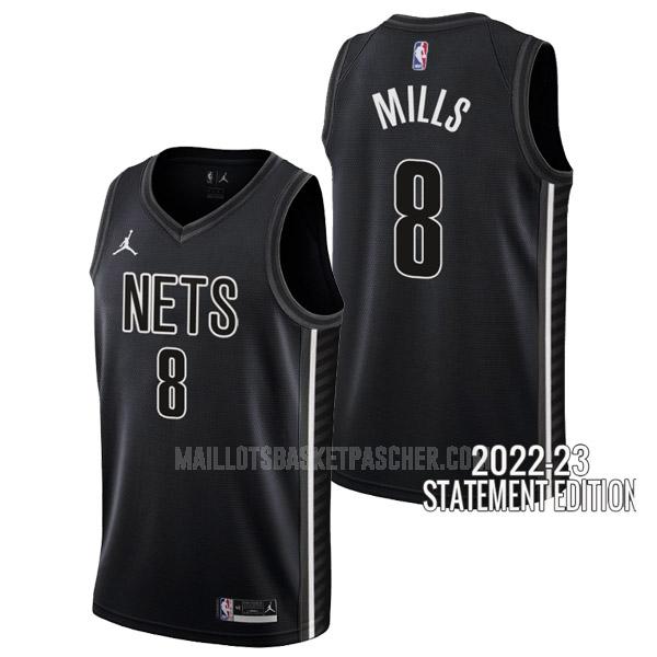maillot basket homme de brooklyn nets patty mills 8 noir statement edition 2022-23