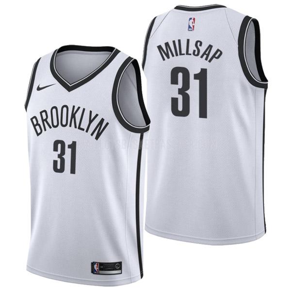 maillot basket homme de brooklyn nets paul millsap 31 blanc association edition