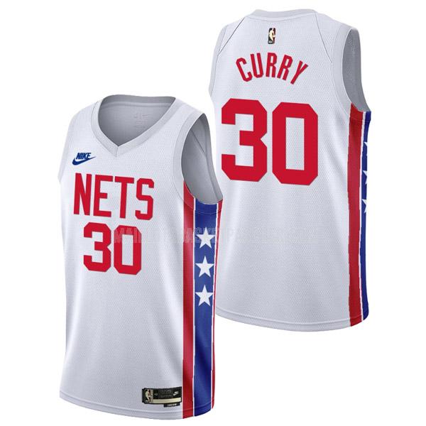 maillot basket homme de brooklyn nets seth curry 30 blanc classic edition 2022-23