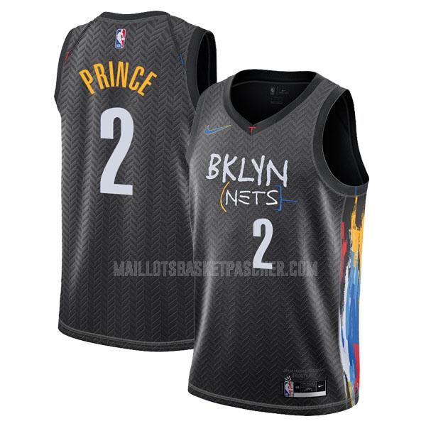 maillot basket homme de brooklyn nets taurean prince 2 noir city edition 2020-21