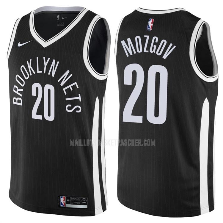 maillot basket homme de brooklyn nets timofey mozgov 20 noir city edition
