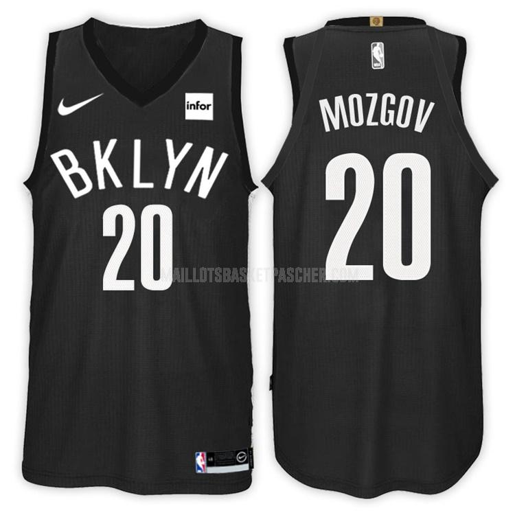 maillot basket homme de brooklyn nets timofey mozgov 20 noir statement 2017-18