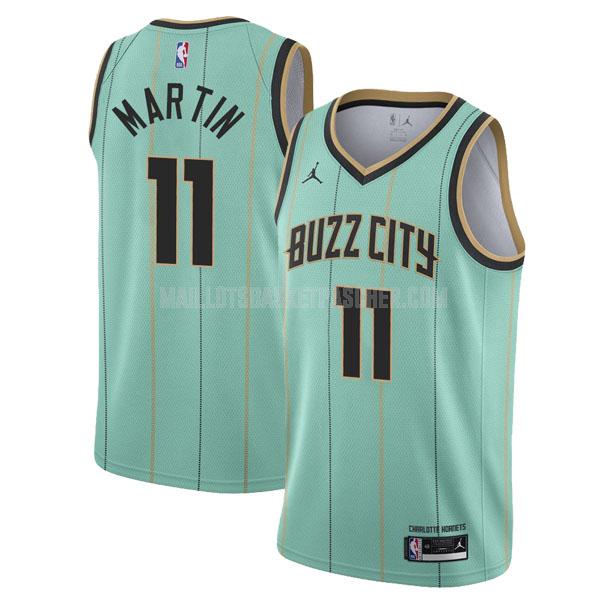 maillot basket homme de charlotte hornets cody martin 11 vert city edition 2020-21