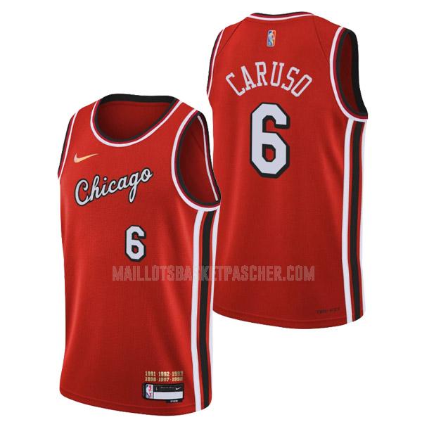 maillot basket homme de chicago bulls alex caruso 6 rouge 75th anniversary city edition 2022