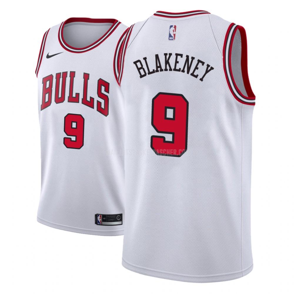 maillot basket homme de chicago bulls antonio blakeney 9 blanc association