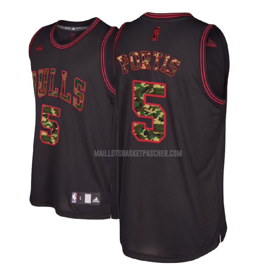 maillot basket homme de chicago bulls bobby portis 5 noir mode version