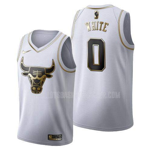 maillot basket homme de chicago bulls coby white 0 blanc or version