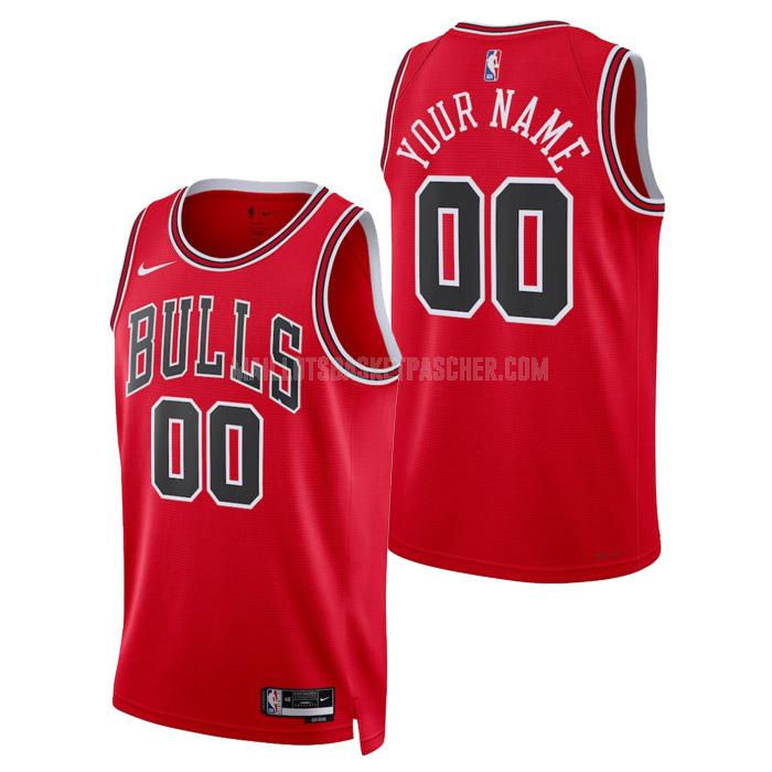 maillot basket homme de chicago bulls custom rouge icon edition 2023