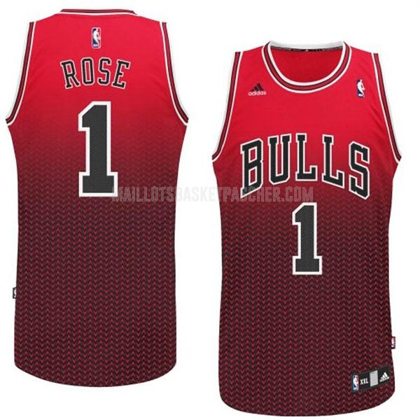 maillot basket homme de chicago bulls derrick rose 1 rouge mode version