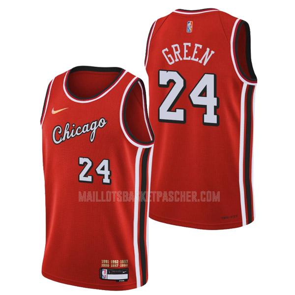maillot basket homme de chicago bulls javonte green 24 rouge 75th anniversary city edition 2022