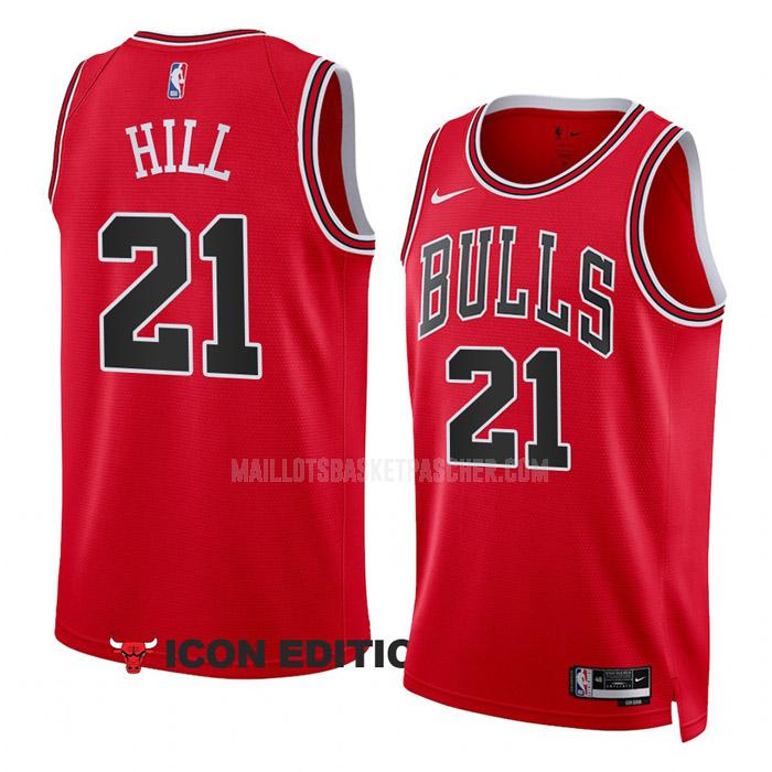 maillot basket homme de chicago bulls malcolm hill 21 rouge icon edition 2022-23