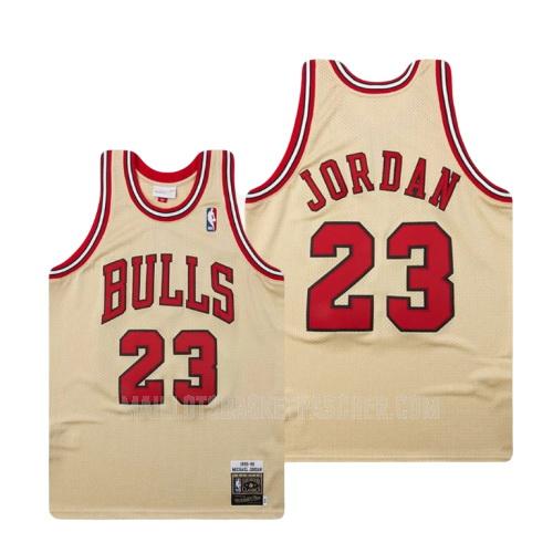 maillot basket homme de chicago bulls michael jordan 23 couleur crème hardwood classics 1995-96