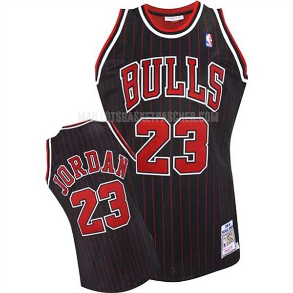 maillot basket homme de chicago bulls michael jordan 23 noir authentique 1995-96